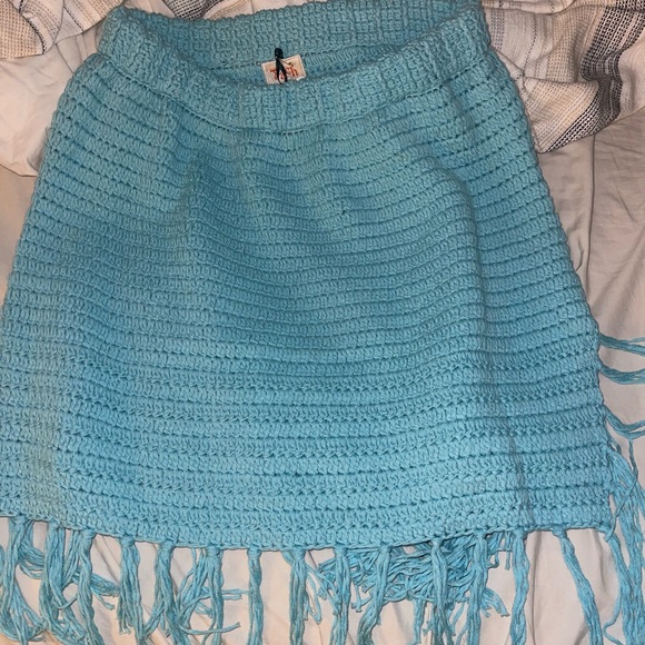 BNWT!!! Tach crochet mini skirt in light blue - Picture 2 of 5